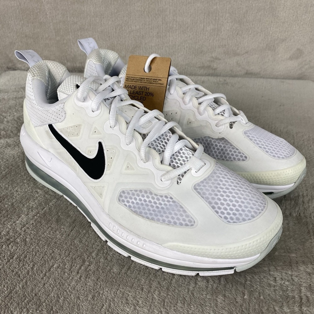 Nike Air Max Genome White Black Mens Size 12 Running Shoes CW1648-100 NEW